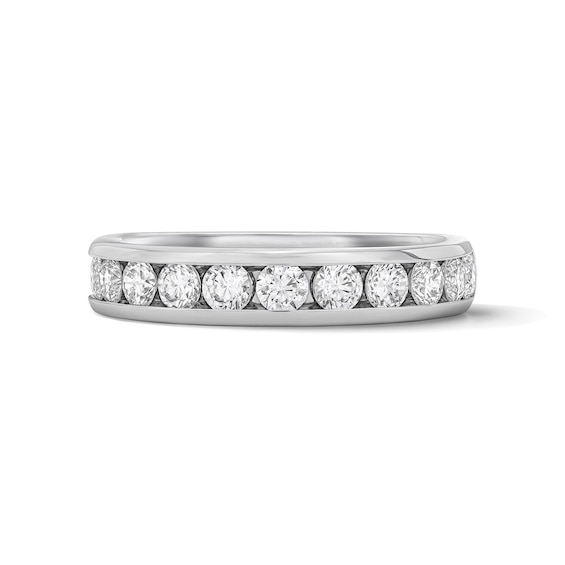 1 CT. T.w. Lab-Grown Diamond Channel Anniversary Band in 14K White Gold (F/Vs2)