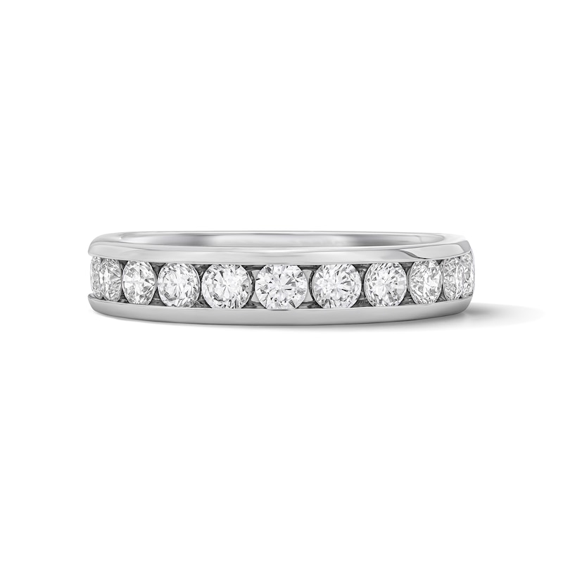 Main Image 1 of 1 CT. T.W. Lab-Grown Diamond Channel Anniversary Band in 14K White Gold (F/VS2)