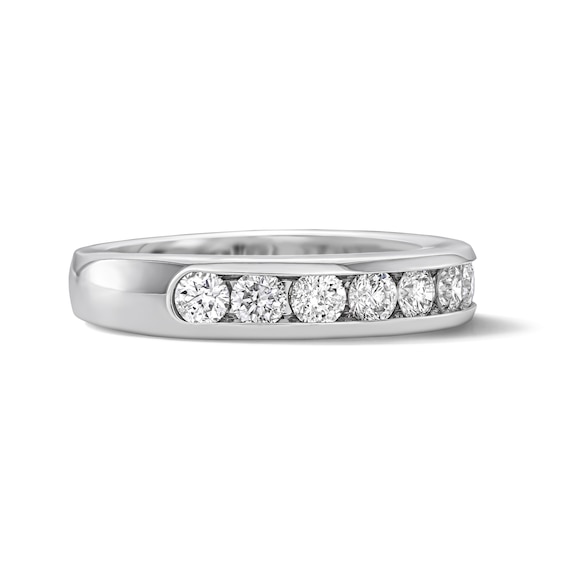 1 CT. T.w. Lab-Grown Diamond Channel Anniversary Band in 14K White Gold (F/Vs2)