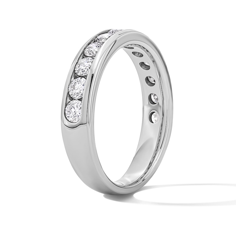 Main Image 5 of 1 CT. T.W. Lab-Grown Diamond Channel Anniversary Band in 14K White Gold (F/VS2)