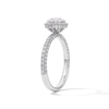 Thumbnail Image 5 of Grand Firework 1-1/2 CT. T.W. Round-Cut Certified Lab-Grown Diamond Frame Engagement Ring in 14K White Gold (F/VS2)