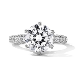 Grand Firework 3-7/8 CT. T.W. Certified Lab-Grown Diamond Engagement Ring in 14K White Gold (F/VS2)