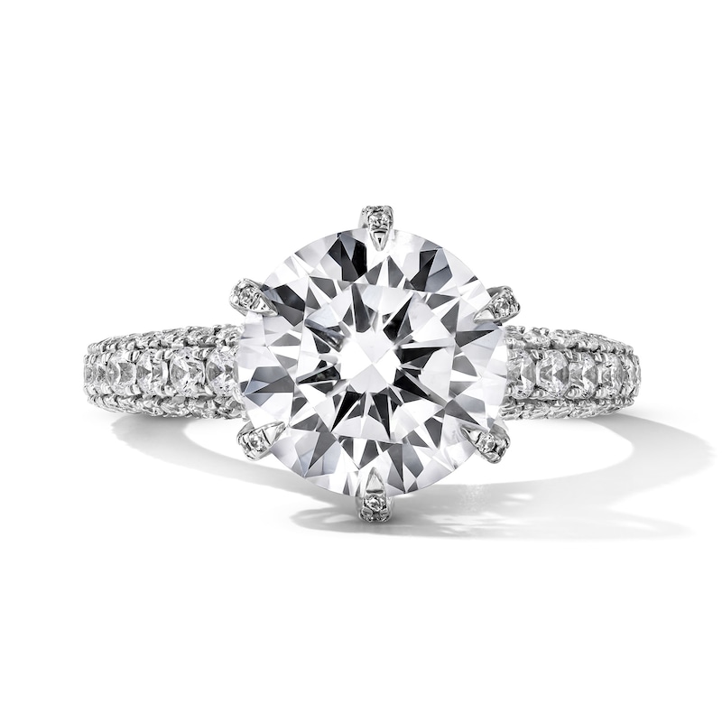 Main Image 1 of Grand Firework 3-7/8 CT. T.W. Certified Lab-Grown Diamond Engagement Ring in 14K White Gold (F/VS2)