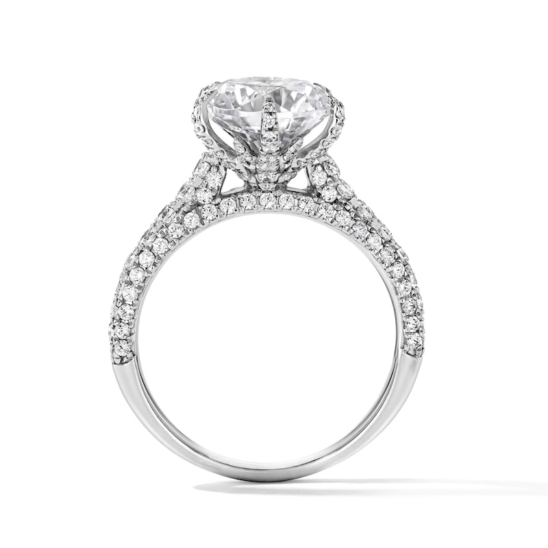 Main Image 3 of Grand Firework 3-7/8 CT. T.W. Certified Lab-Grown Diamond Engagement Ring in 14K White Gold (F/VS2)
