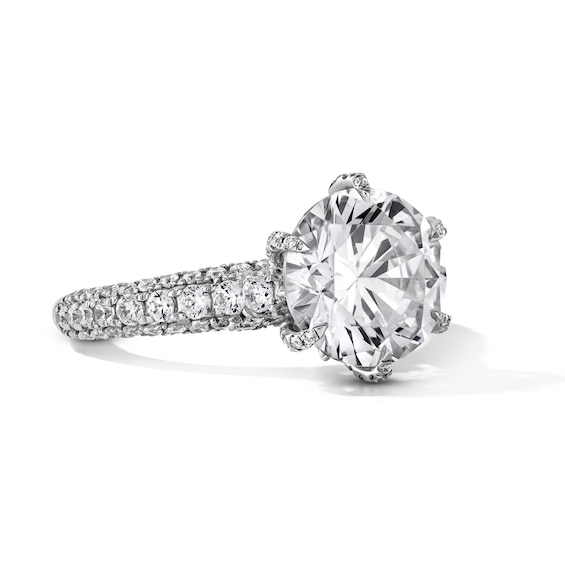 Grand Firework 3-7/8 CT. T.w. Certified Lab-Grown Diamond Engagement Ring in 14K White Gold (F/Vs2)