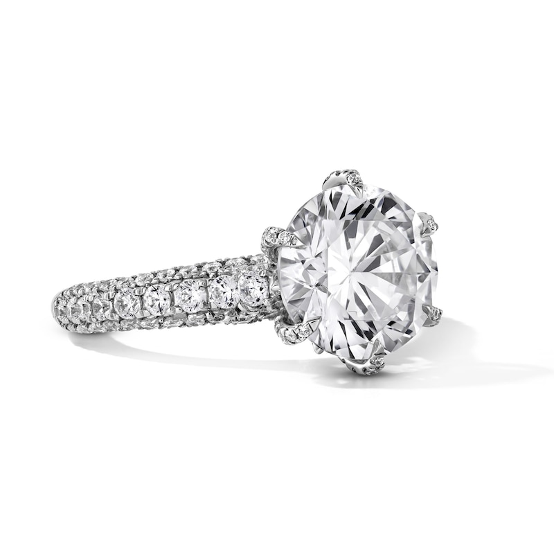 Main Image 4 of Grand Firework 3-7/8 CT. T.W. Certified Lab-Grown Diamond Engagement Ring in 14K White Gold (F/VS2)