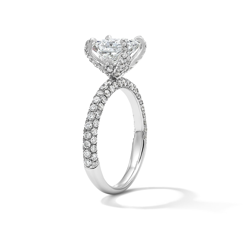 Main Image 5 of Grand Firework 3 CT. T.W. Princess-Cut Certified Lab-Grown Diamond Engagement Ring in 14K White Gold (F/VS2)