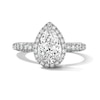 Thumbnail Image 1 of Grand Firework 2-5/8 CT. T.W. Pear-Shaped Certified Lab-Grown Diamond Frame Engagement Ring in 14K White Gold (F/VS2