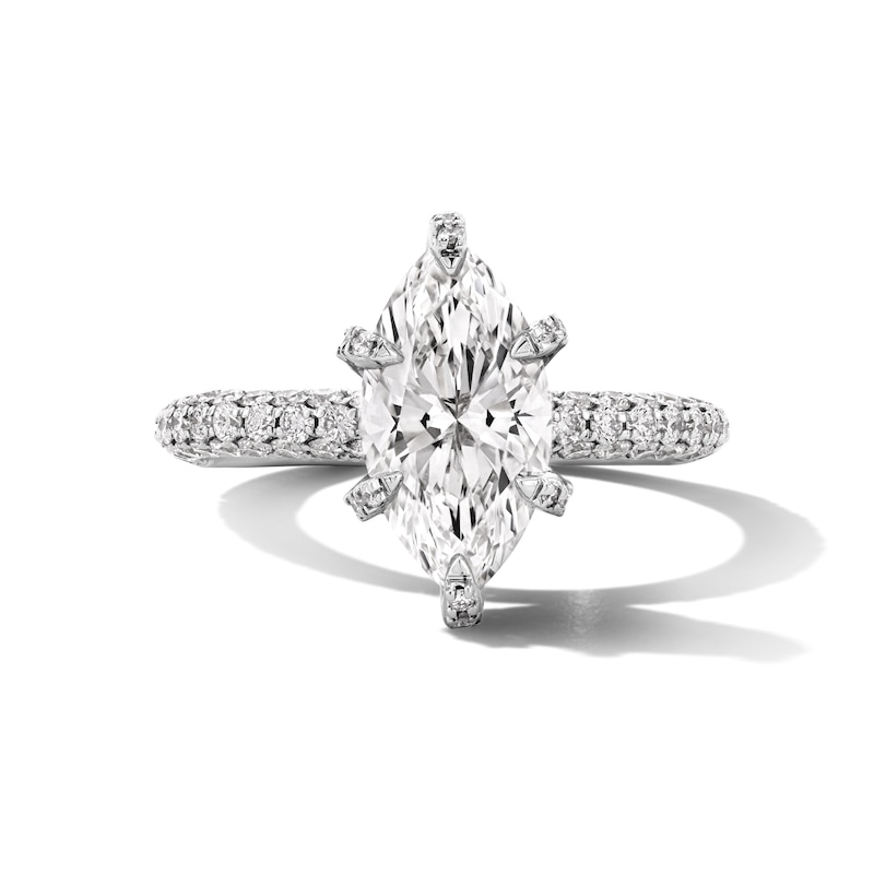 Main Image 1 of Grand Firework 3 CT. T.W. Marquise-Cut Certified Lab-Grown Diamond Engagement Ring in 14K White Gold (F/VS2)