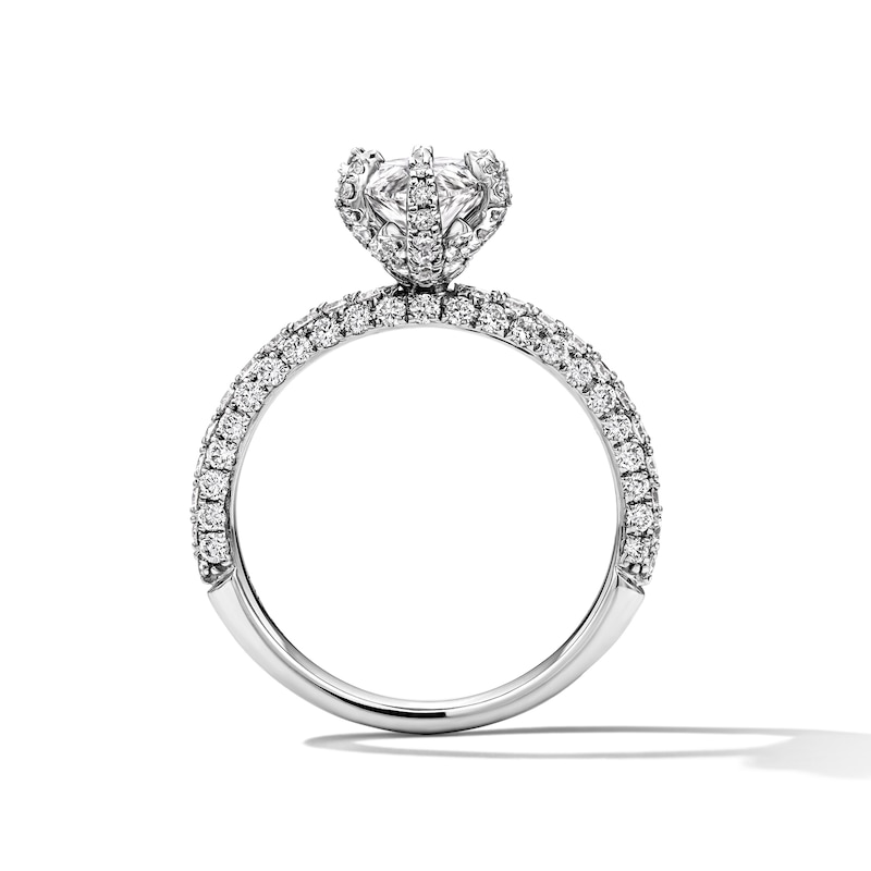 Main Image 3 of Grand Firework 3 CT. T.W. Marquise-Cut Certified Lab-Grown Diamond Engagement Ring in 14K White Gold (F/VS2)