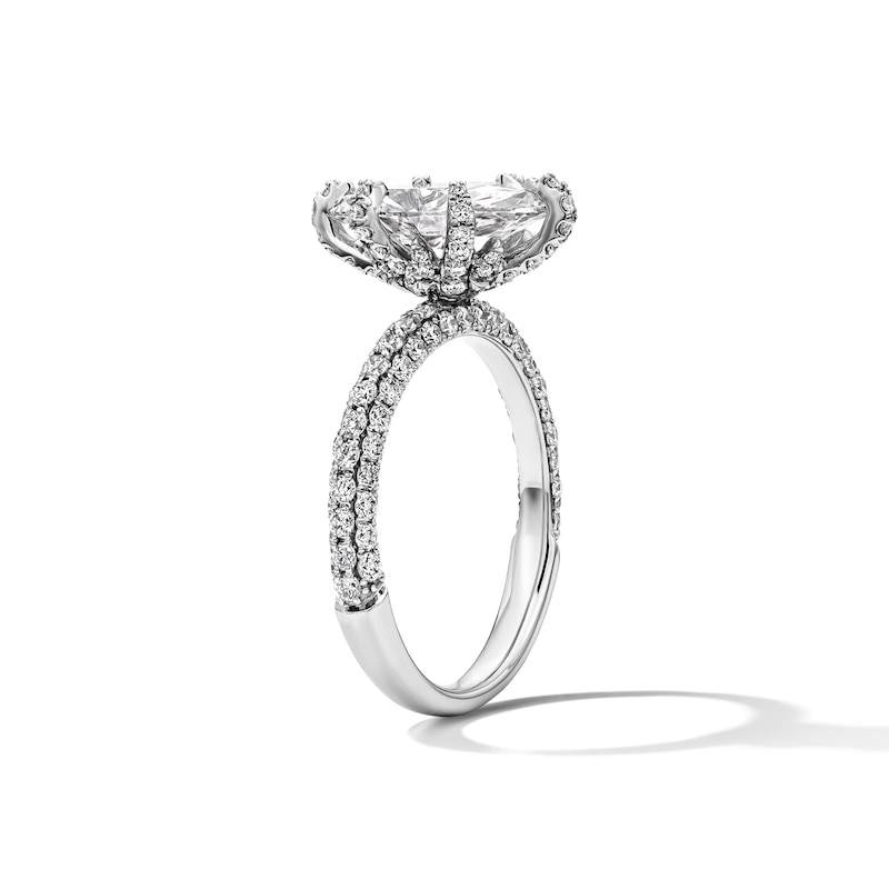 Main Image 5 of Grand Firework 3 CT. T.W. Marquise-Cut Certified Lab-Grown Diamond Engagement Ring in 14K White Gold (F/VS2)