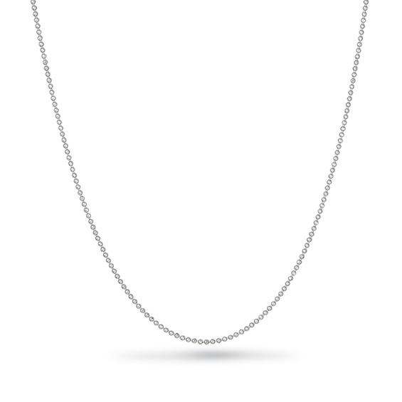 1.2mm Diamond-Cut Bead Chain Adjustable Necklace in Solid Sterling Silver - 22"