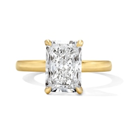 3 1/4 CT. T.W. Radiant-Cut Certified Lab-Grown Diamond Hidden Double Frame Engagement Ring in 14K Gold (F/VS2)