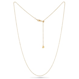 1.0mm Bead Chain Necklace in Solid 10K Gold - 22"