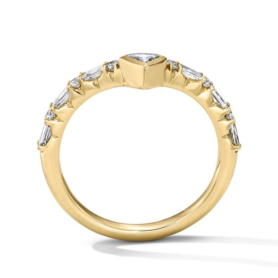 1/2 CT. T.w. Shield-Shaped Lab-Grown Diamond Anniversary Band in 14K Gold (F/Vs2)