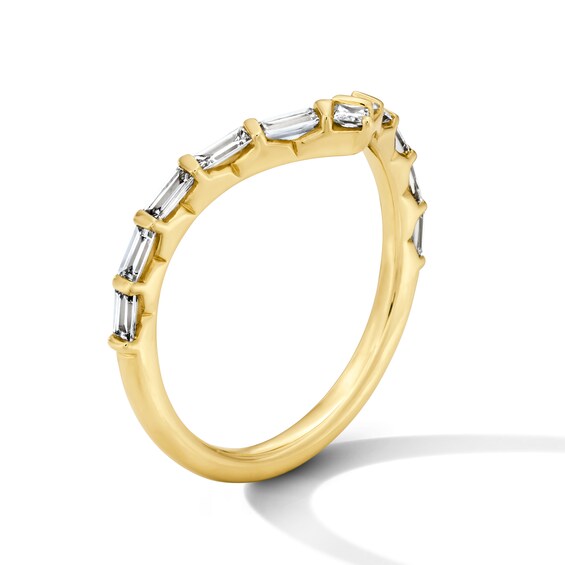 3/8 CT. T.w. Princess and Baguette-Cut Lab-Grown Diamond Contour Anniversary Band in 14K Gold (F/Vs2)