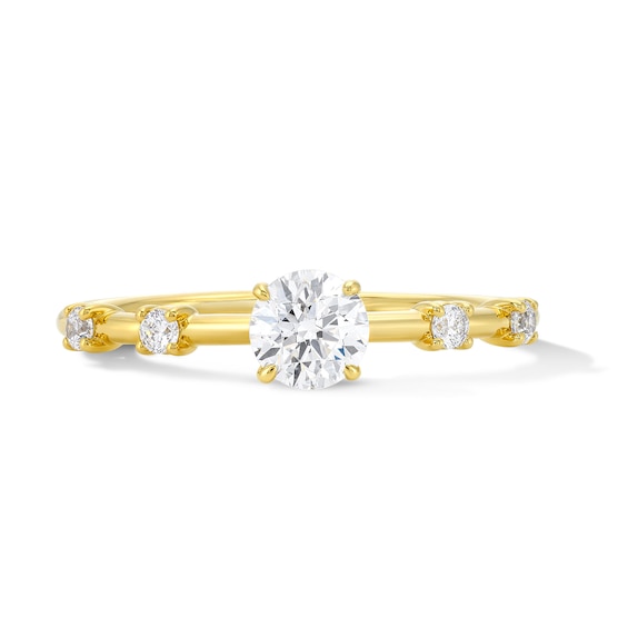Modern Reflection 1/2 CT. T.w. Lab-Grown Diamond Engagement Ring in 10K Gold (F/Vs2)