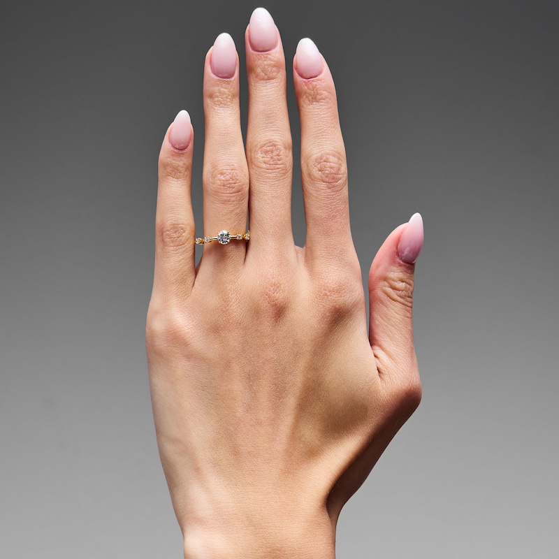 Main Image 2 of Modern Reflection 1/2 CT. T.W. Lab-Grown Diamond Engagement Ring in 10K Gold (F/VS2)