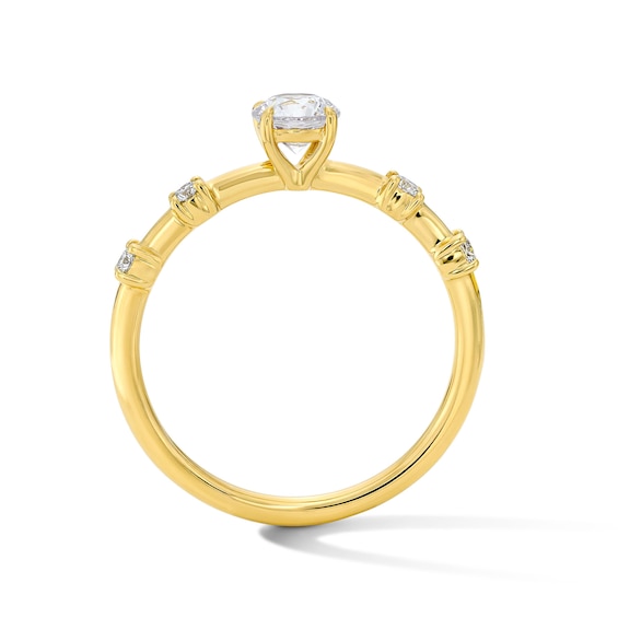 Modern Reflection 1/2 CT. T.w. Lab-Grown Diamond Engagement Ring in 10K Gold (F/Vs2)