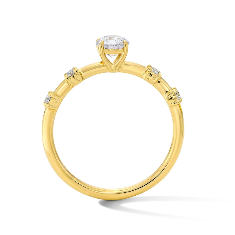 Main Image 3 of Modern Reflection 1/2 CT. T.W. Lab-Grown Diamond Engagement Ring in 10K Gold (F/VS2)
