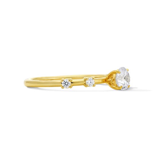 Modern Reflection 1/2 CT. T.w. Lab-Grown Diamond Engagement Ring in 10K Gold (F/Vs2)