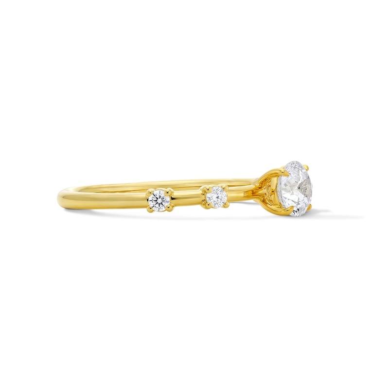 Main Image 4 of Modern Reflection 1/2 CT. T.W. Lab-Grown Diamond Engagement Ring in 10K Gold (F/VS2)