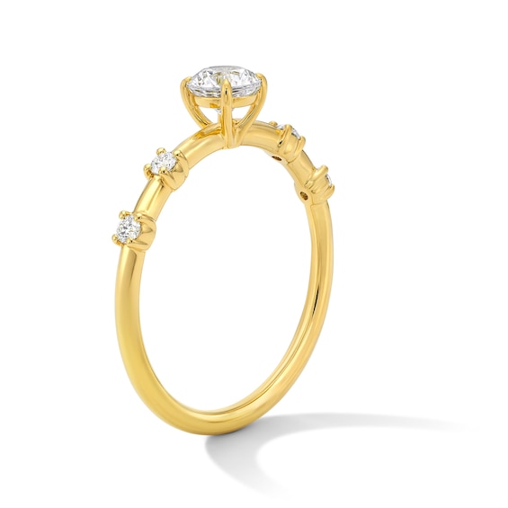 Modern Reflection 1/2 CT. T.w. Lab-Grown Diamond Engagement Ring in 10K Gold (F/Vs2)