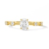 Thumbnail Image 1 of Modern Reflection 1/2 CT. T.W. Oval Lab-Grown Diamond Engagement Ring in 10K Gold (F/VS2)