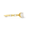Thumbnail Image 4 of Modern Reflection 1/2 CT. T.W. Oval Lab-Grown Diamond Engagement Ring in 10K Gold (F/VS2)