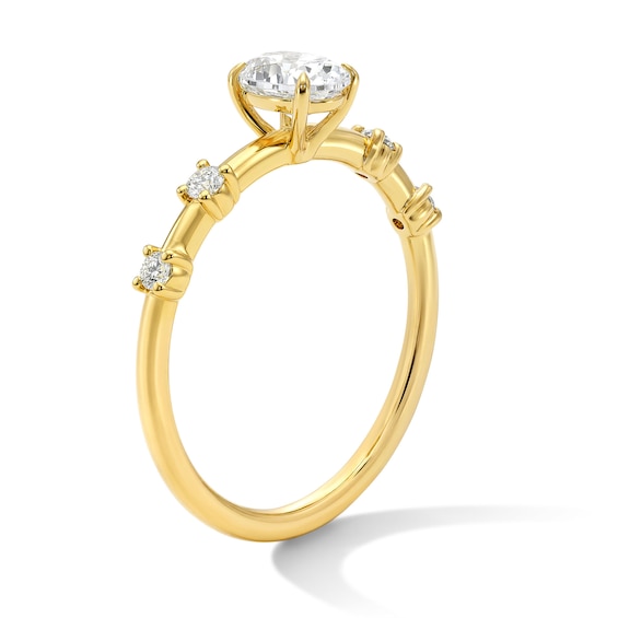 Modern Reflection 1/2 CT. T.w. Oval Lab-Grown Diamond Engagement Ring in 10K Gold (F/Vs2)