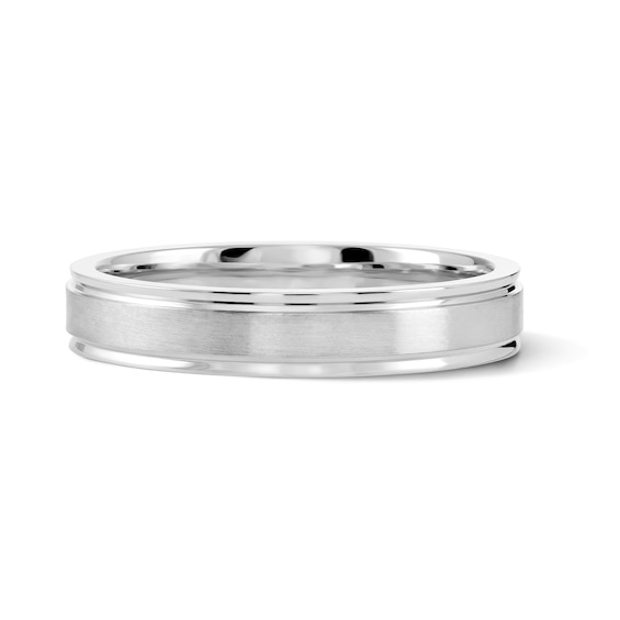 4.0mm Step-Edge Wedding Band in Sterling Silver