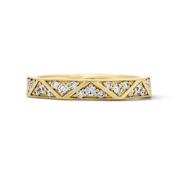 5/8 CT. T.W. Lab-Grown Diamond Geometric Ring in Sterling Silver with 18K Gold Plate (F/VS2)