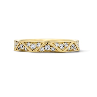 5/8 CT. T.W. Lab-Grown Diamond Geometric Ring in Sterling Silver with 18K Gold Plate (F/VS2)