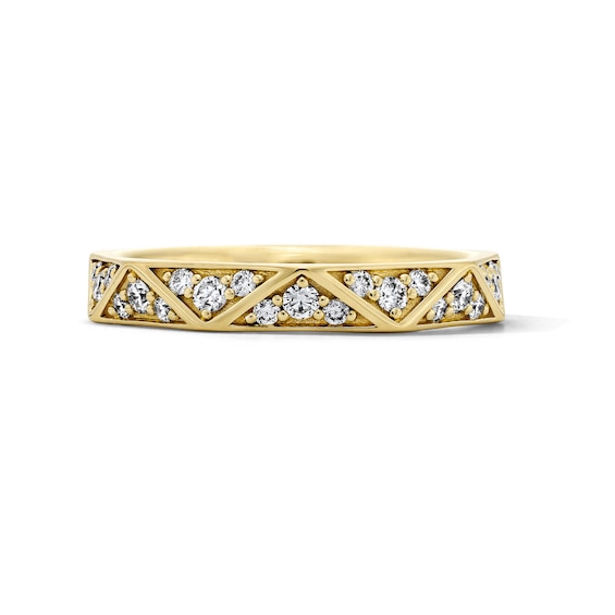 5/8 CT. T.w. Lab-Grown Diamond Geometric Ring in Sterling Silver with 18K Gold Plate (F/Vs2)