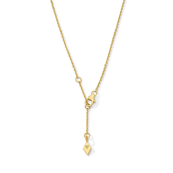 5/8 CT. T.w. Trillion-Cut Lab-Grown Diamond Geometric Necklace in Sterling Silver with 14K Gold Plate (F/Vs2) - 18"
