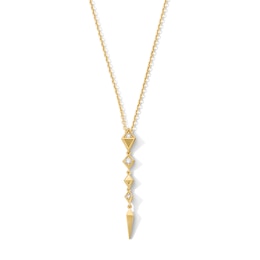 1/10 CT. T.W. Lab-Grown Diamond Geometric Necklace in Yellow Sterling Silver with 14K Gold Plate (F/VS2) - 18"