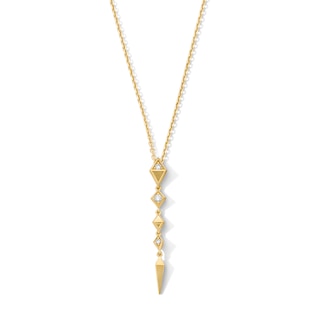 1/10 CT. T.W. Lab-Grown Diamond Geometric Necklace in Yellow Sterling Silver with 14K Gold Plate (F/VS2) - 18"