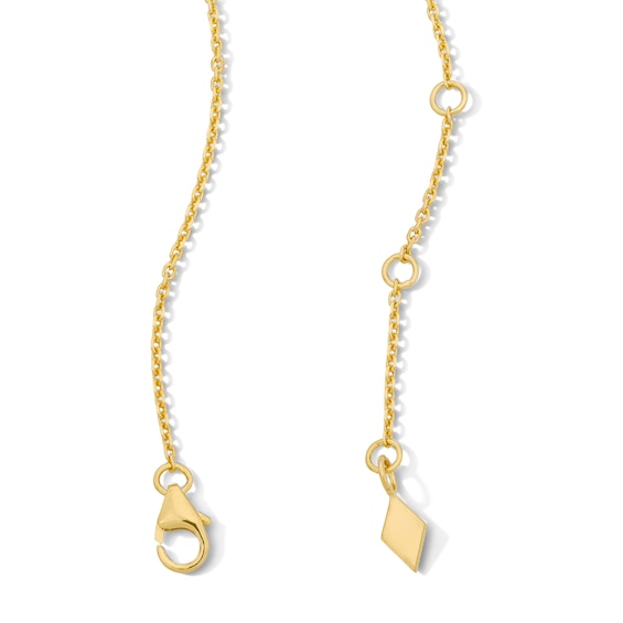 1/10 CT. T.w. Lab-Grown Diamond Geometric Necklace in Yellow Sterling Silver with 14K Gold Plate (F/Vs2) - 18"