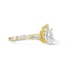 Thumbnail Image 4 of 1-1/3 CT.T.W. Step-Cut Pear-Shaped Certified Lab-Grown Diamond Engagement Ring in 14K Gold (F/VS2)