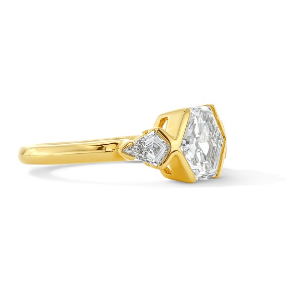 2-3/8 CT. T.w. Hexagon and Kite-Shaped Certified Lab-Grown Diamond Engagement Ring in 14K Gold (F/Vs2)