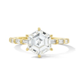 2-1/4 CT. T.W. Hexagon-Cut Certified Lab-Grown Diamond Engagement Ring in 14K Gold (F/VS2)
