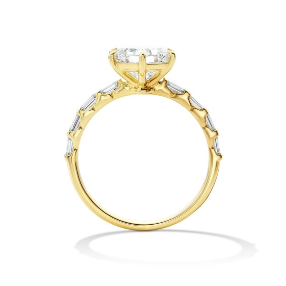 2-1/4 CT. T.w. Hexagon-Cut Certified Lab-Grown Diamond Engagement Ring in 14K Gold (F/Vs2)