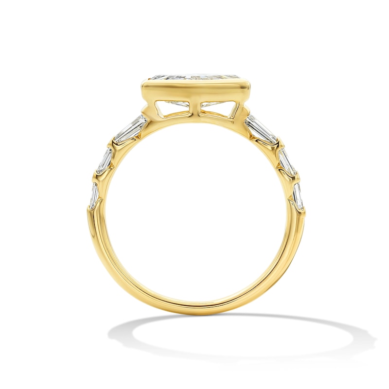 Main Image 3 of 1-3/8 CT. T.W. Elongated Hexagon-Cut Certified Lab-Grown Diamond Engagement Ring in 14K Gold (F/VS2)