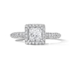 Thumbnail Image 1 of Grand Firework 1-1/2 CT. T.W. Princess-Cut Certified Lab-Grown Diamond Frame Engagement Ring in 14K White Gold (F/VS2)