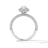 Thumbnail Image 3 of Grand Firework 1-1/2 CT. T.W. Oval Certified Lab-Grown Diamond Frame Engagement Ring in 14K White Gold (F/VS2)
