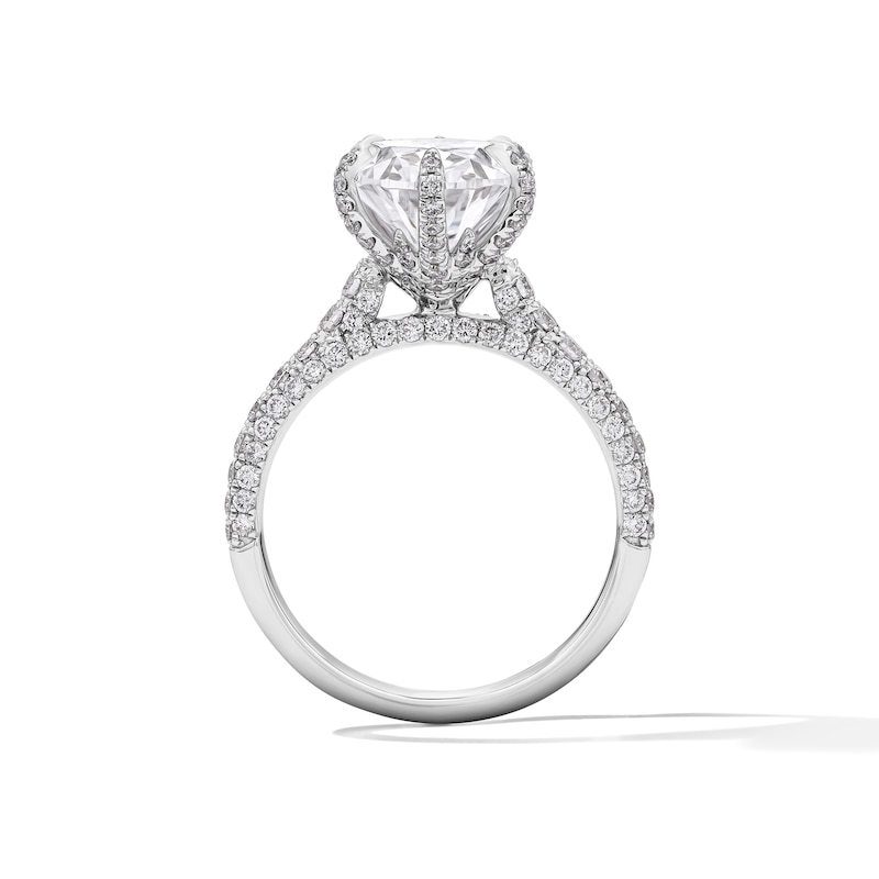 Main Image 3 of Grand Firework 6 CT. T.W. Oval Certified Lab-Grown Diamond Engagement Ring in 14K White Gold (F/VS2)