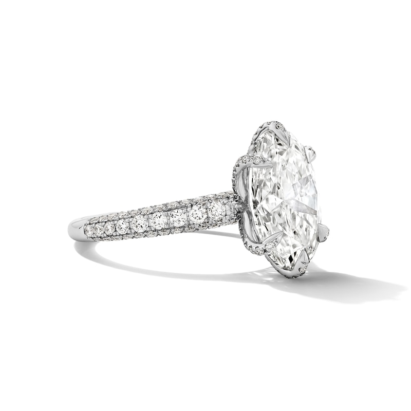 Main Image 4 of Grand Firework 6 CT. T.W. Oval Certified Lab-Grown Diamond Engagement Ring in 14K White Gold (F/VS2)