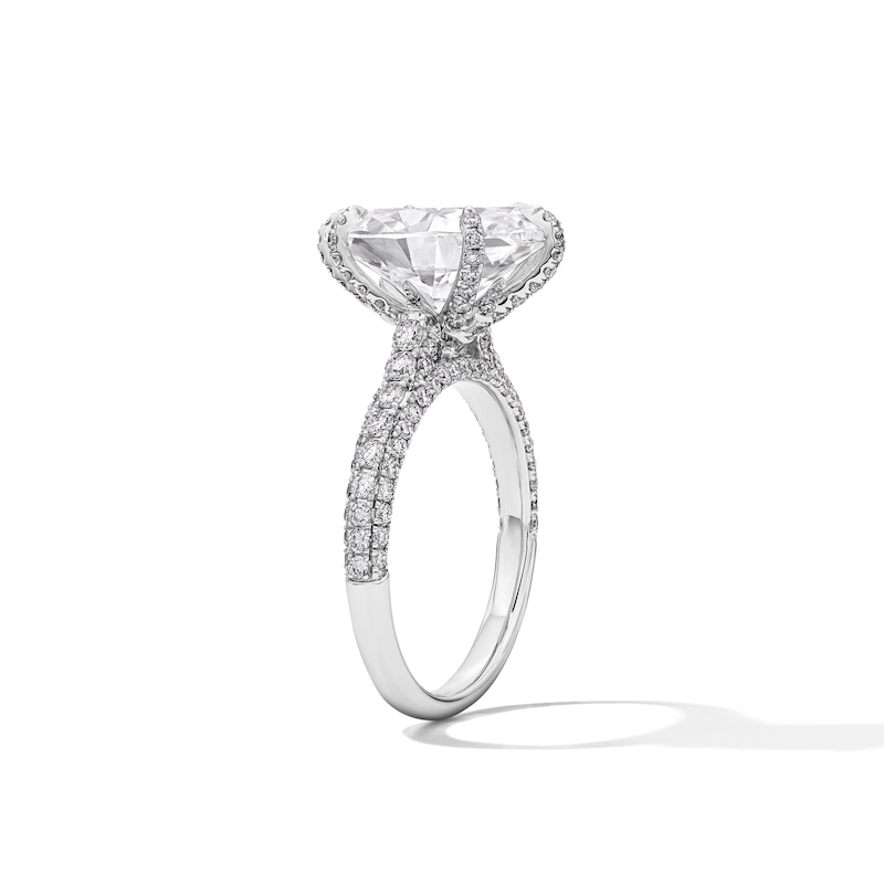 Main Image 5 of Grand Firework 6 CT. T.W. Oval Certified Lab-Grown Diamond Engagement Ring in 14K White Gold (F/VS2)
