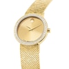 Thumbnail Image 2 of Ladies' Movado Gold-Tone PVD Stainless Steel Watch with Lab-Grown Diamond Bezel (Model: 0607934)