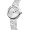Thumbnail Image 2 of Ladies' Movado Museum Velura Mini Stainless Steel Watch with Silver-Tone Dial (Model: 0607855)